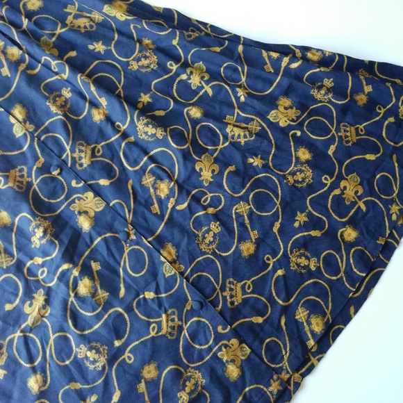 Vintage Keys Crowns Button Down Skirt Size 14/16 - Picture 3 of 6